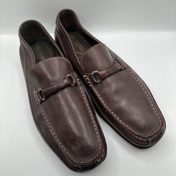 Rockport Dynamic Suspension System Brown Leather Loafers Sz 13 - Picture 2 of 8